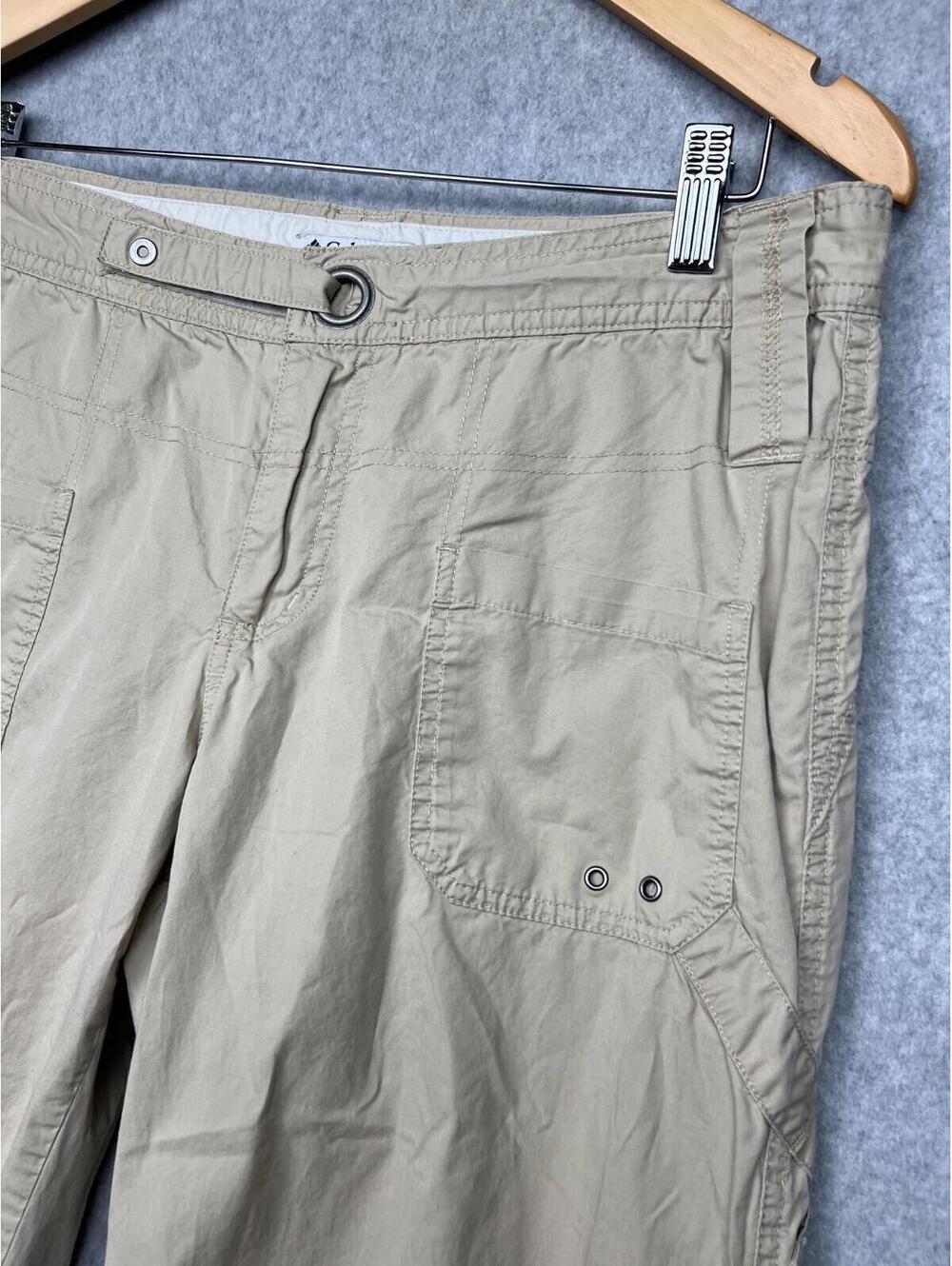 Columbia Capris Cargo Pants Womens 12 Lightweight Khaki Outdoor Sports Casual - Picture 10 of 13